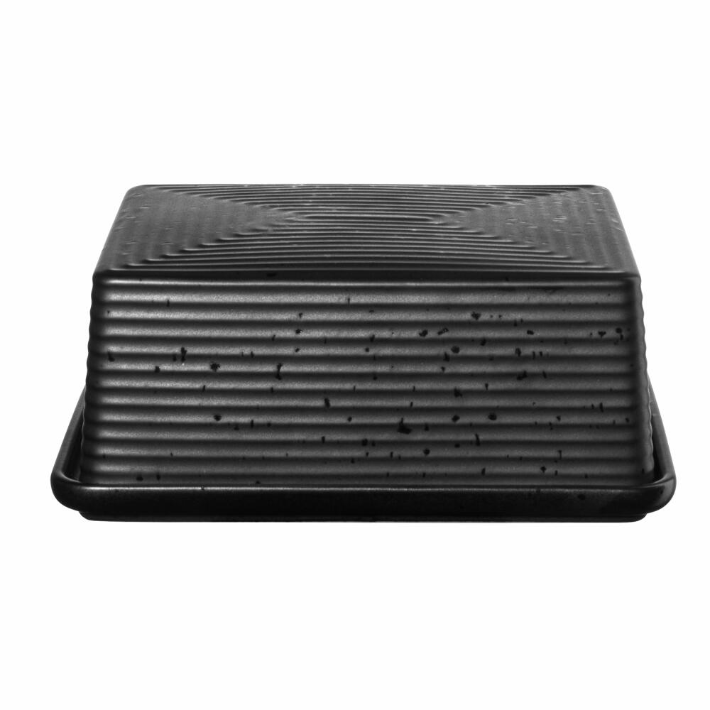 ASA Selection Butter Dish Black, butter dish, porcelain, matt black, 15.3 x 11.6 cm, 23420190