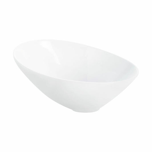 ASA Selection à table Schale Asymmetrisch, Fine Bone China, Warmes Weiß, L 15.5 cm, 1989013
