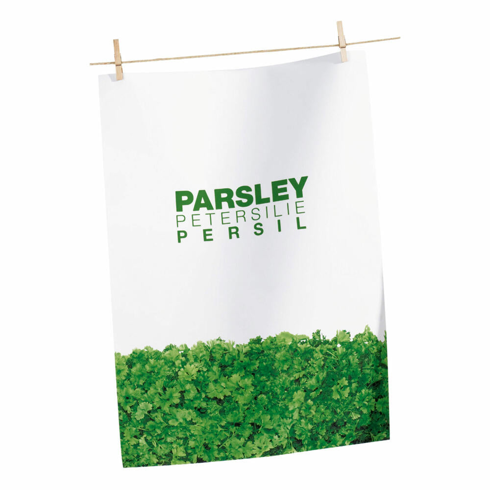 ASA Selection Textil Tea Towel Parsley, Cotton, White / Green, W 50 cm, 73115065