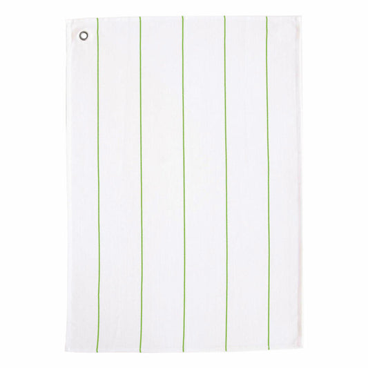 ASA Selection Textil Tea Towel Stripes Narrow, Cotton, White / Kiwi, W 50 cm, 73216065