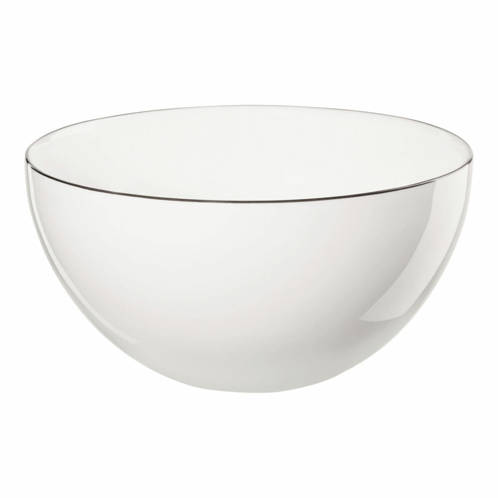 ASA Selection ligne noir Schüssel, Müslischale, Schälchen, Fine Bone China, Weiß glänzend, 500 ml, 1968113