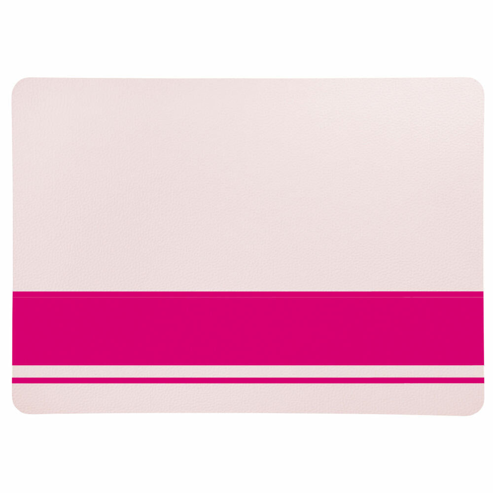 ASA Selection leather optic fine Tischset Rosepowder, Platzmatte, Platzdeckchen, Untersetzer, PVC Lederoptik, Rose, 7822420