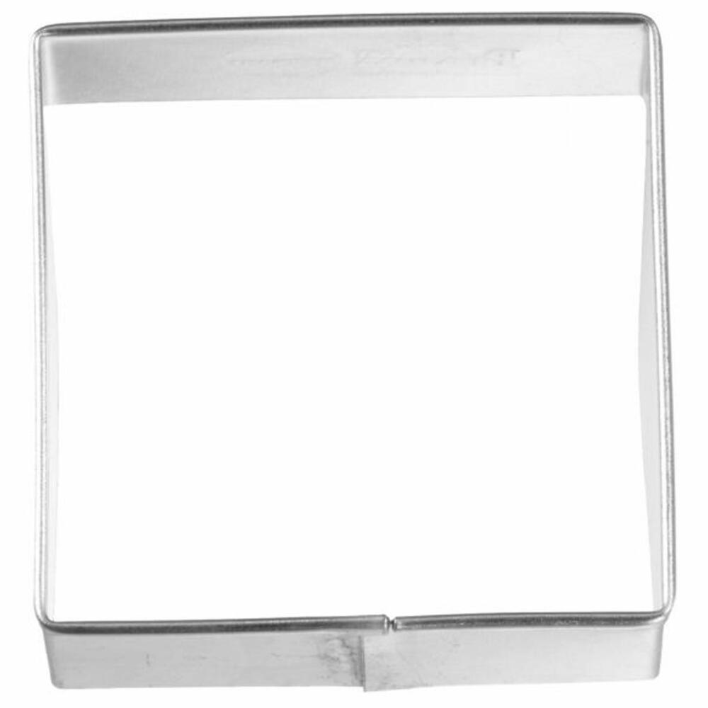 Birkmann Ausstechform Quadrat, Ausstecher, Plätzchenform, Keks, Plätzchen, Weißblech, 5 cm, 123304