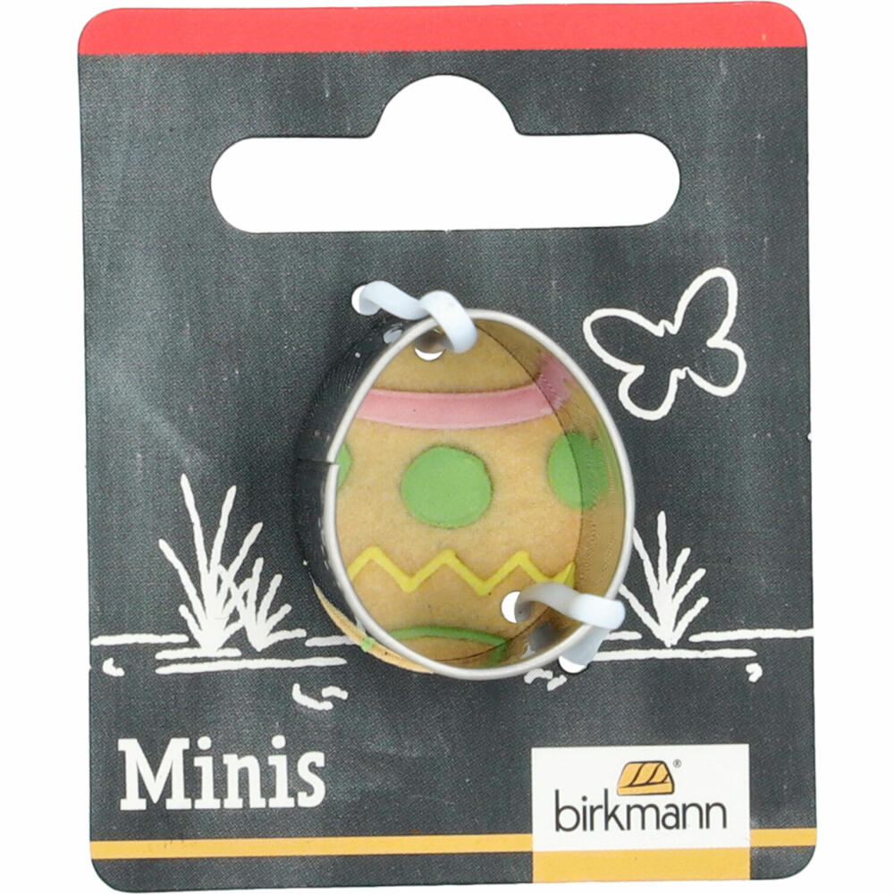 Birkmann Mini-Ausstechform Ei, Ausstecher, Plätzchenform, Keks, Plätzchen, Edelstahl, 2.5 cm, 152854