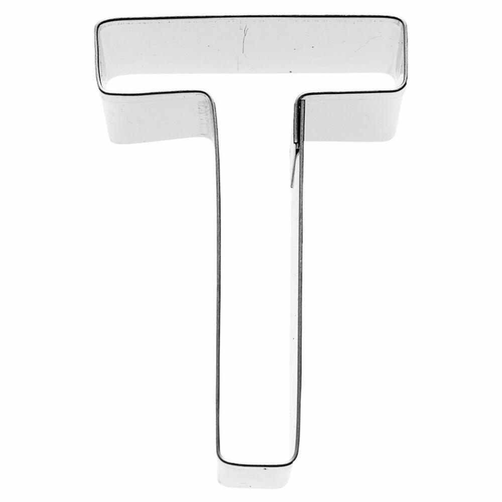 Birkmann Ausstechform Buchstabe T, Ausstecher, Plätzchenform, Keks, Plätzchen, Edelstahl, 6 cm, 196483