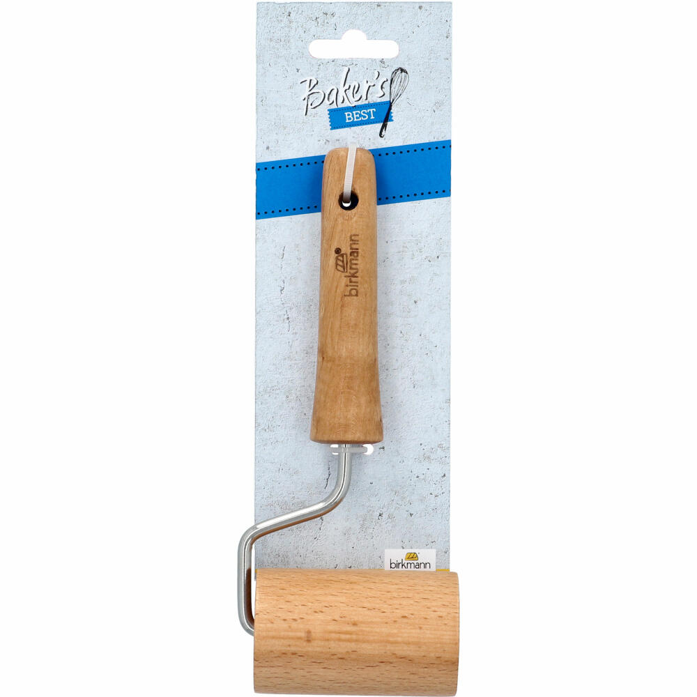 Birkmann Bakers Best rolling pin, straight, rolling pin, baking accessories, beech wood, Ø 4 cm, 424135