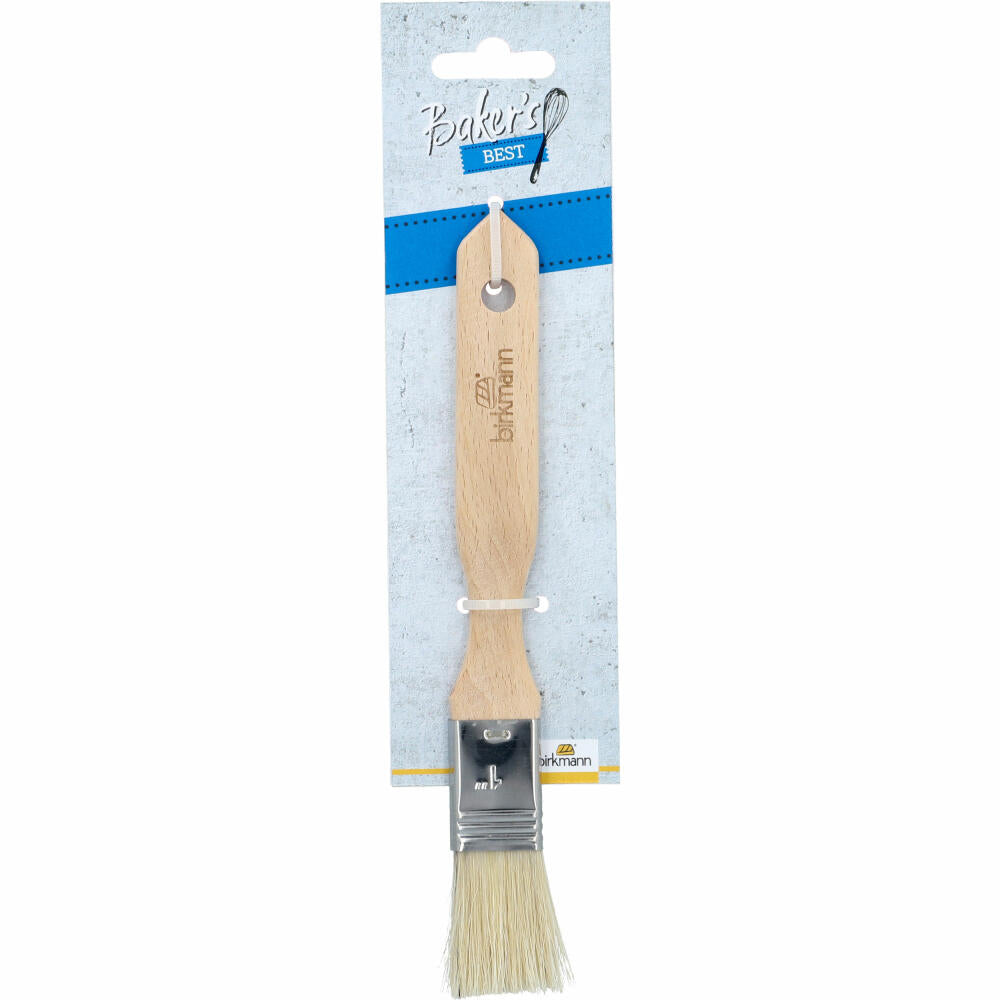 Birkmann Bakers Best Backpinsel, Küchenpinsel, Kochpinsel, Buchenholz, Breite 2.5 cm, 424159