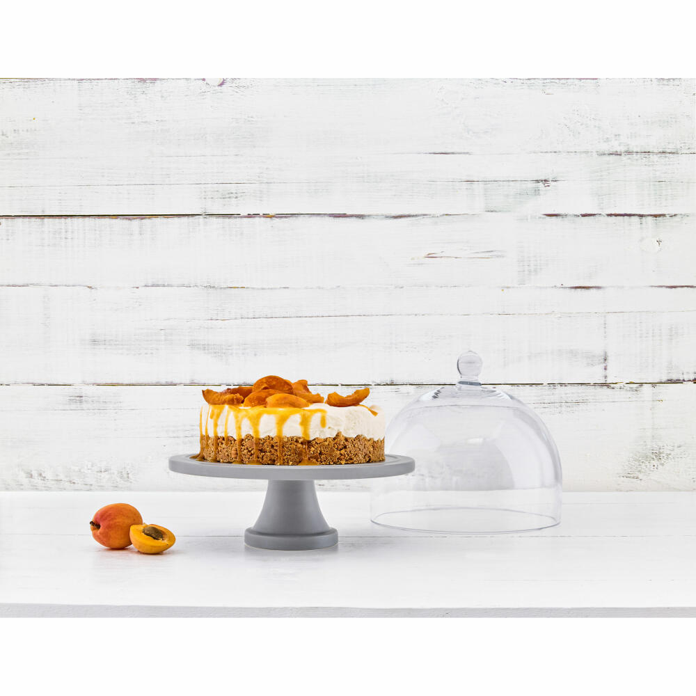 Birkmann cake plate Trend, cake plate, cake stand, ceramic, stone grey matt, Ø 24 cm, 443679
