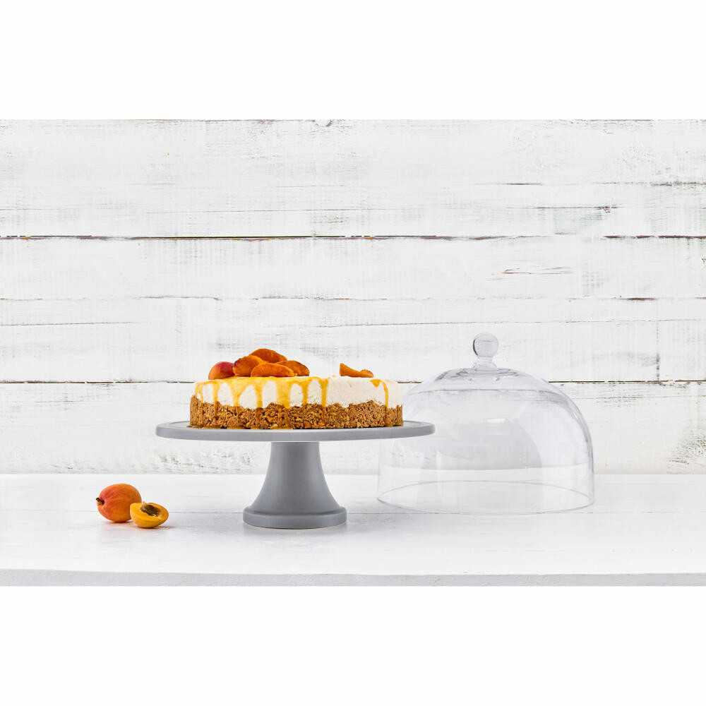 Birkmann cake plate Trend, cake plate, cake stand, ceramic, stone grey matt, Ø 31 cm, 443686