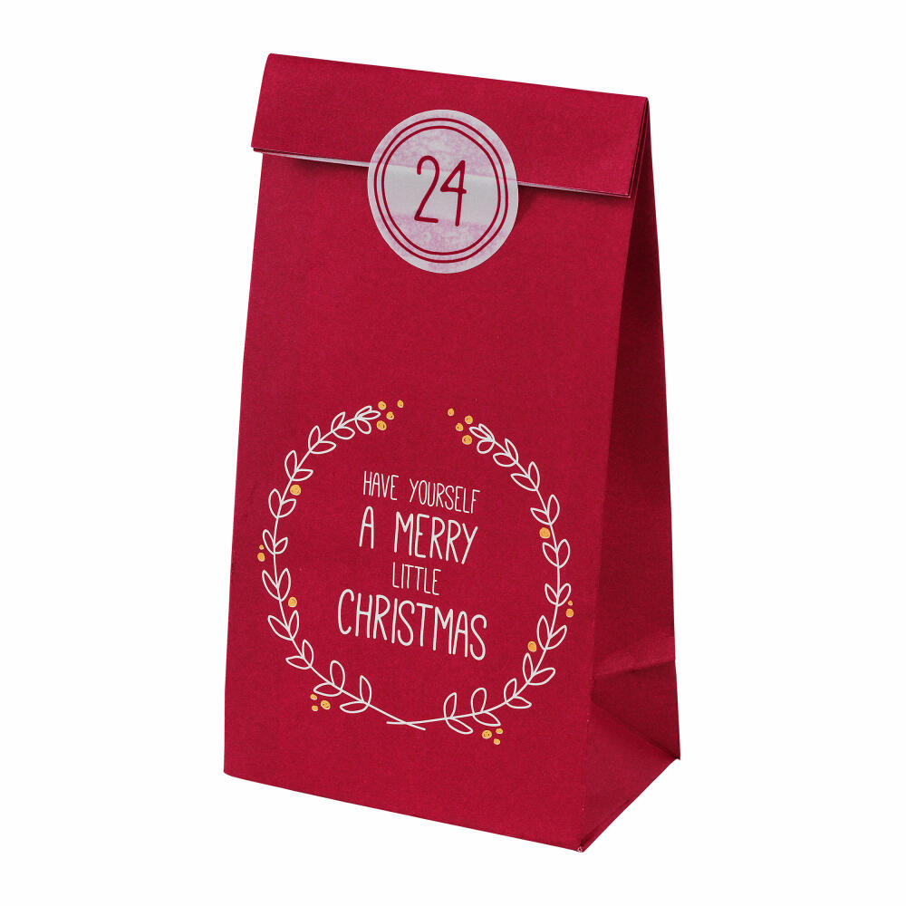 Birkmann Adventskalender Little Christmas, rot, 48-tlg., 10 x 21 x 5,5 cm