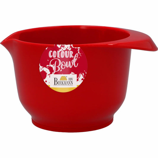 Birkmann Colour Bowl Rühr- und Servierschüssel, Rührschüssel, Schüssel, Melaminharz, Rot, 500 ml, 708679
