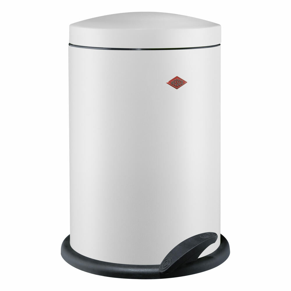 Wesco Abfallsammler 116, Mülleimer, Abfalleimer, Stahlblech, Weiß matt, 13 L, 116212-74