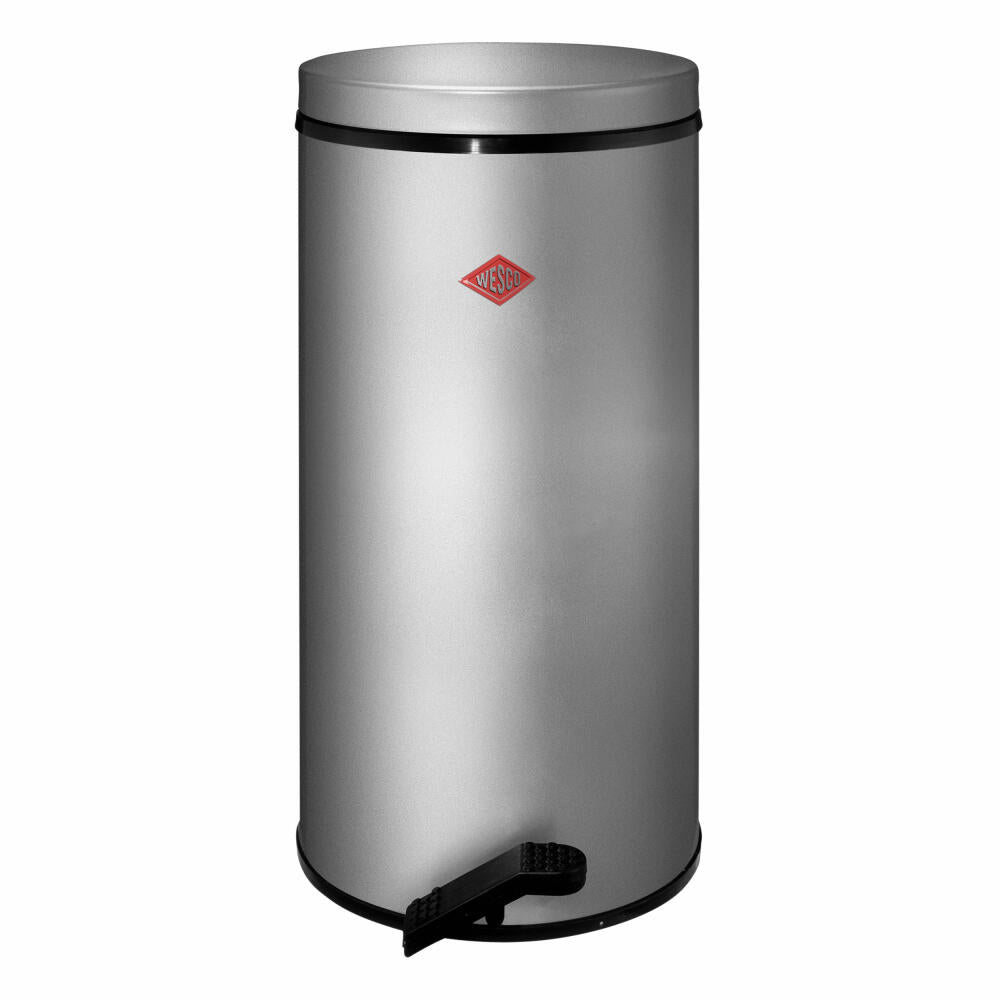Wesco Gastro 127 pedal waste collector, pedal bin, waste collector, trash can, sheet steel, silver, 22 L, 127531-11