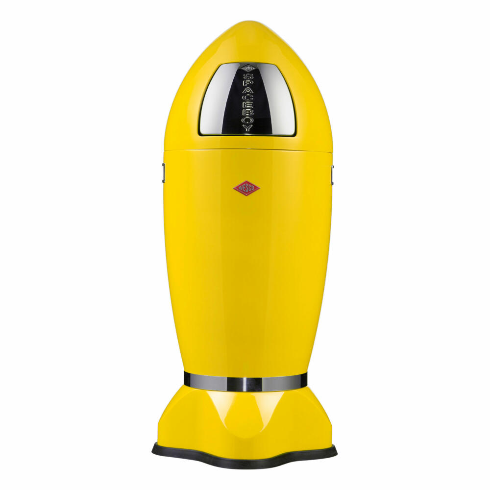 Wesco Spaceboy trash can, waste collector, waste bin, sheet steel, lemon yellow, 35 L, 138631-19