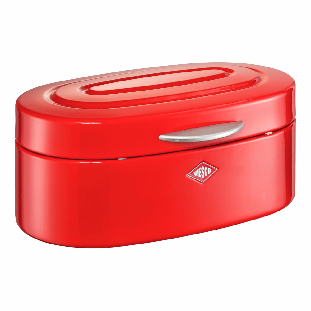 Wesco Single Elly bread bin, bread box, bread container, storage, sheet steel, metal, red, 236101-02