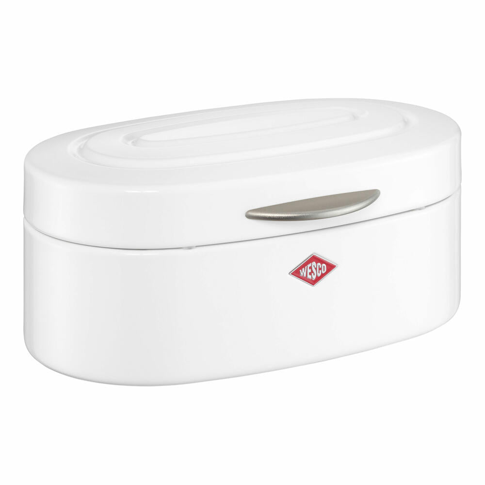 Wesco Single Elly bread bin, bread box, bread container, storage, sheet steel, metal, white, 236101-01