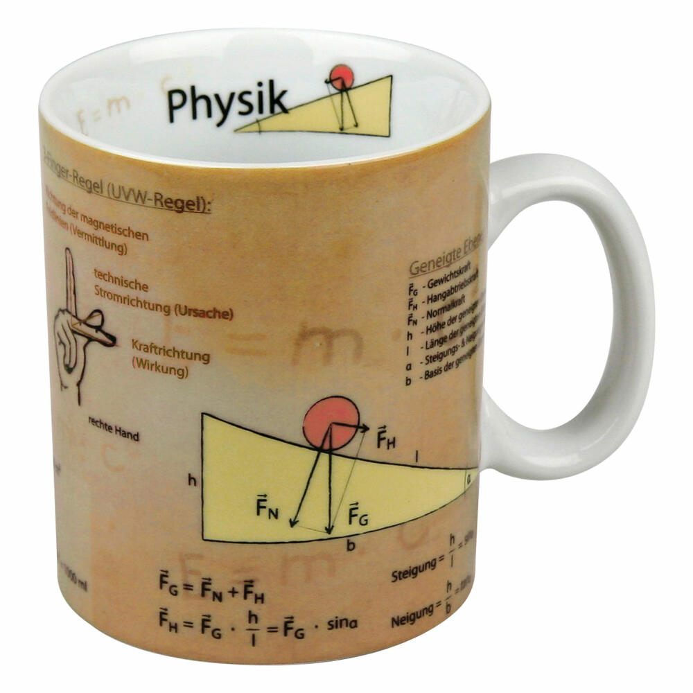 Könitz Knowledge Mug Physics, Coffee Mug, Tea Cup, Cup, Porcelain, 460ml, 1113301062