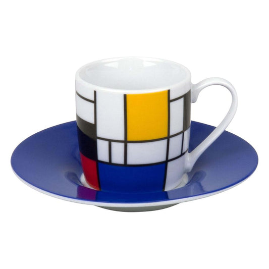 Könitz Hommage Small Fragments Espresso, espresso cup, cup, saucer, coffee cup, porcelain, colored, 85 ml, 11 5 053 1907