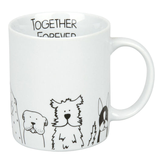 Könitz Funny Dogs Mug, Cup, Coffee Cup, Porcelain, Dogs, White, 300 ml, 11 1 002 2076