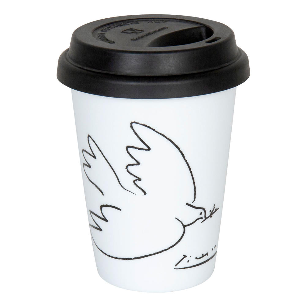Könitz Picasso La Colombe Coffee To Go Mug with Lid, Mug, Coffee Mug, Porcelain, 380 ml, 11 5 162 0210