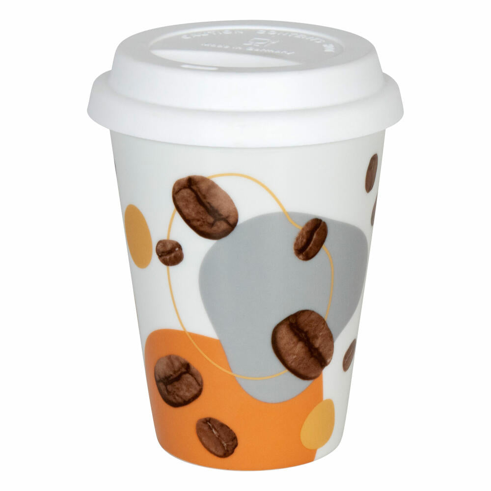 Könitz Coffee to go Mug Coffee Flow, Thermobecher, Porzellan, Bunt, 380 ml, 11 5 162 2674