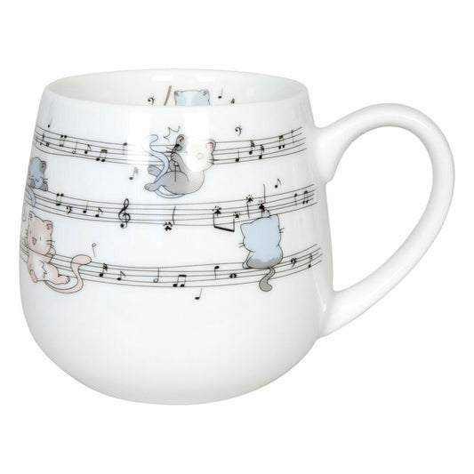 Könitz Kuschelbecher Lovely Cats - Musical, Kaffeebecher, Porzellan, Bunt, 400 ml, 11 1 143 2701