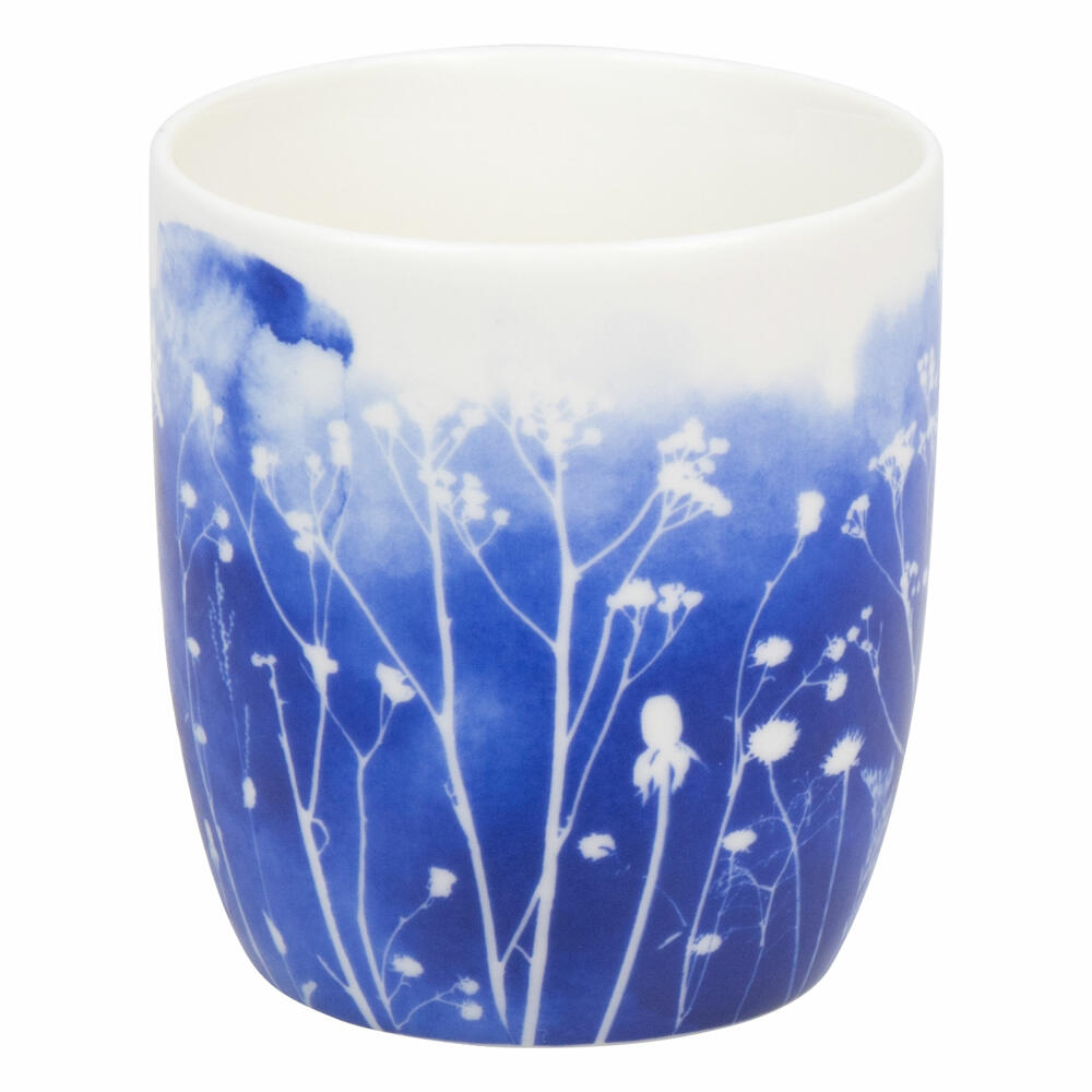 Könitz Mug without Handle Cyan Blue Wildflowers, New Bone China, Blue, 200 ml, 11 7 268 2777