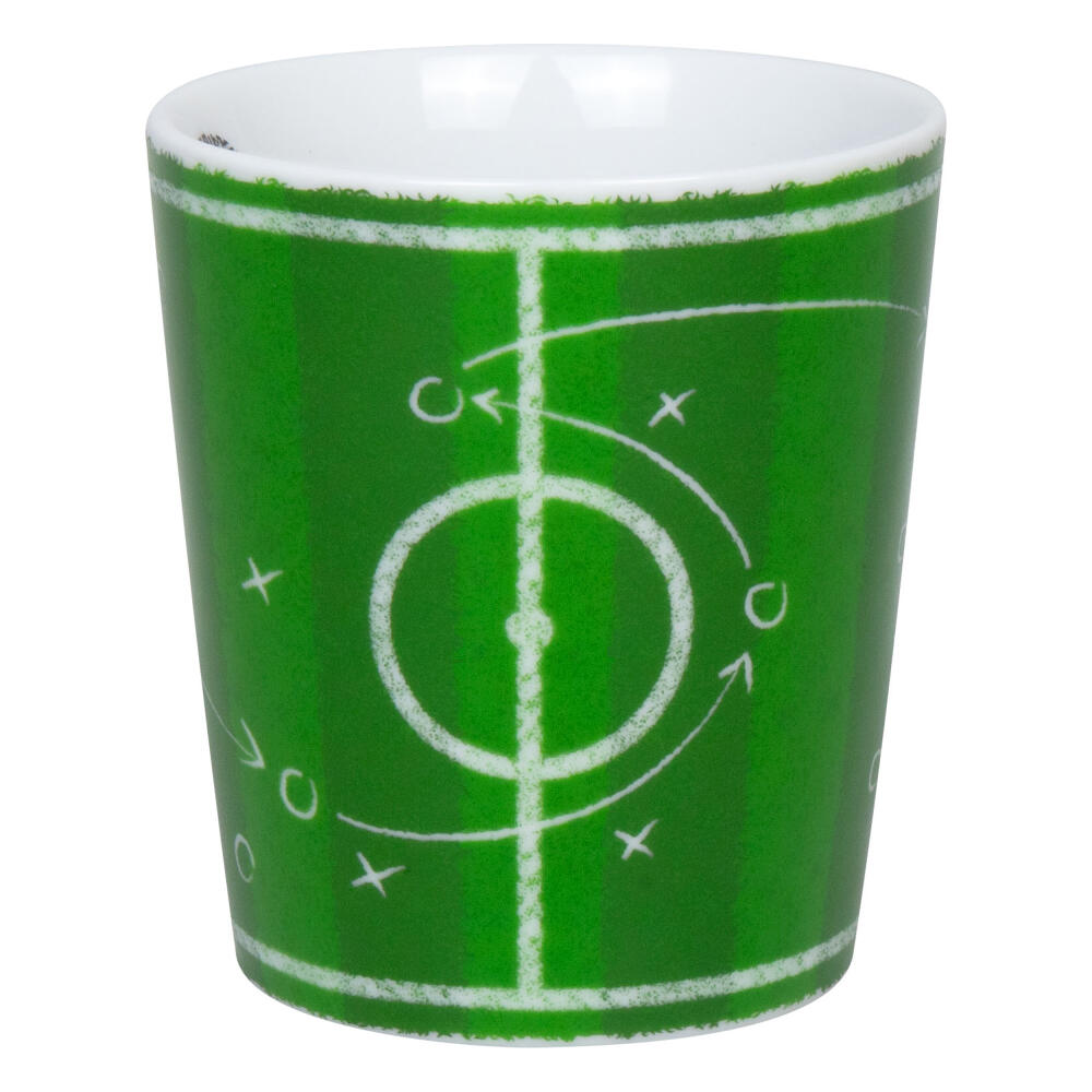 Könitz Becher Fußball - Taktik, Tasse, Kaffeetasse, Porzellan, Grün, 380 ml, 1111342838