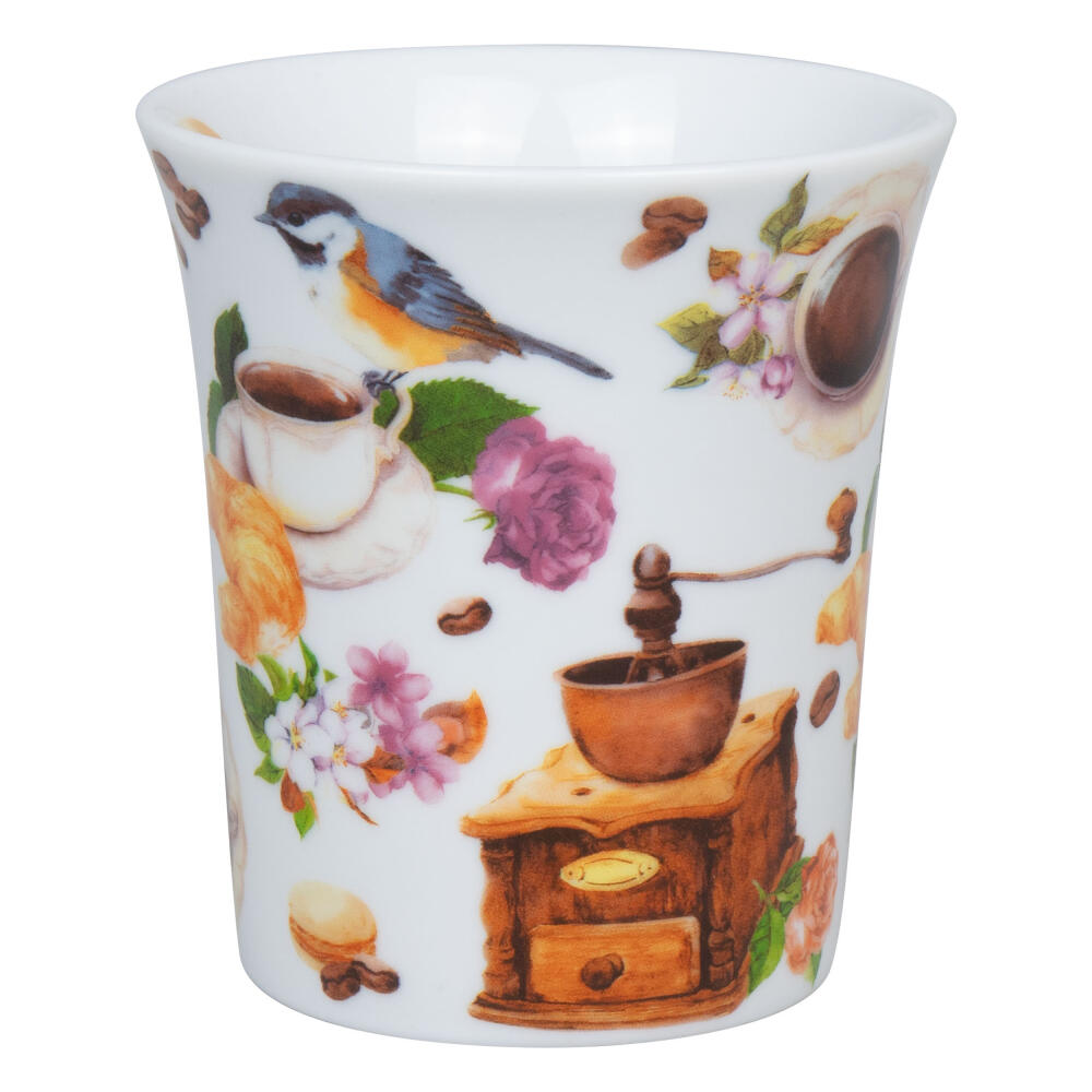 Könitz Becher Coffee Birds, Tasse, Kaffeetasse, Porzellan, Braun, 410 ml, 1111002868