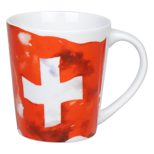 Könitz Becher Flagge Schweiz, Tasse, Kaffeetasse, Porzellan, Bunt, 380 ml, 1111342860