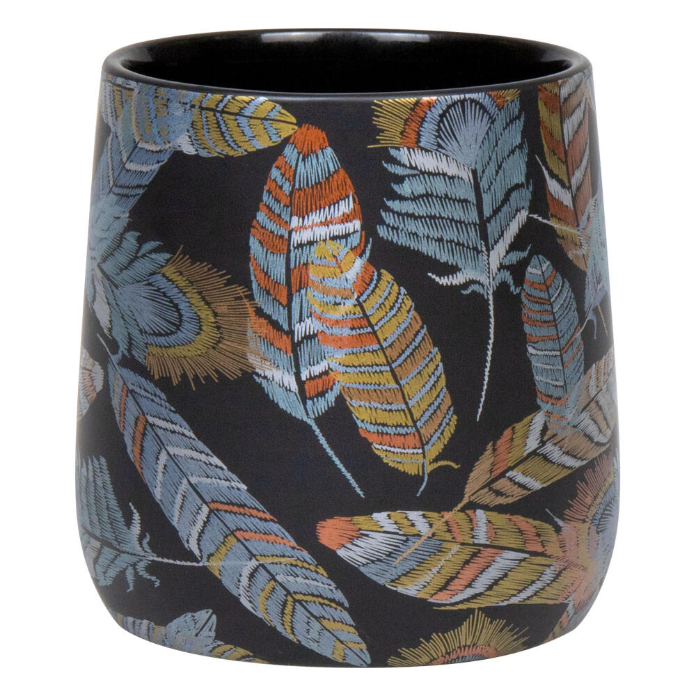 Könitz Mug Shiny Feathers, Cup, Coffee Cups, New Bone, Black, 395 ml, 1172392619