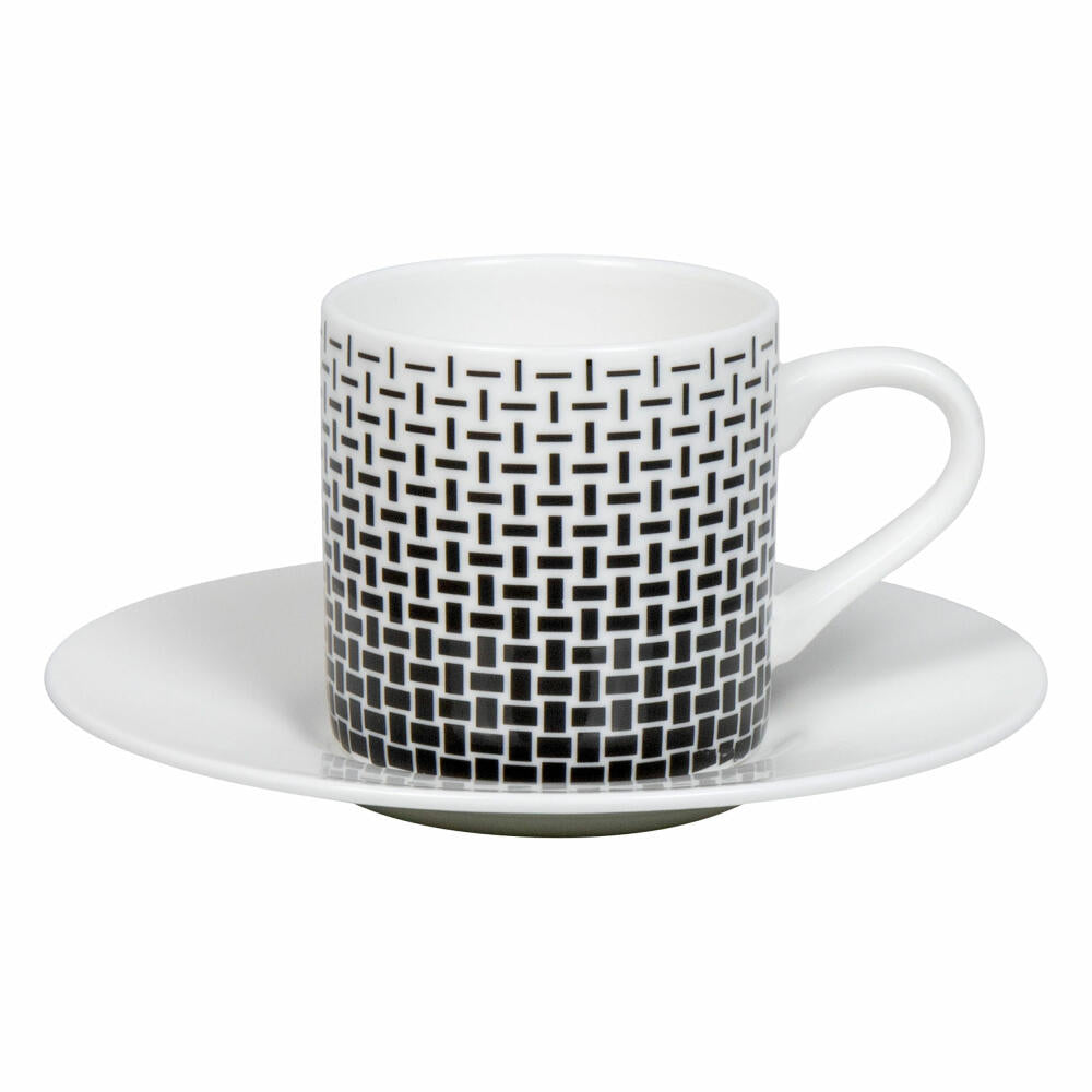 Könitz Espressotasse Graphic 413 - Marcello Morandini, Bone China, Schwarz, 95 ml, 11 5 304 2908