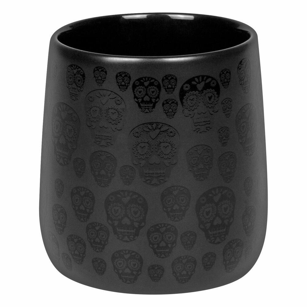 Könitz Becher Calavera Mexicanas Black, New Bone China, Schwarz, 395 ml, 11 7 239 2920