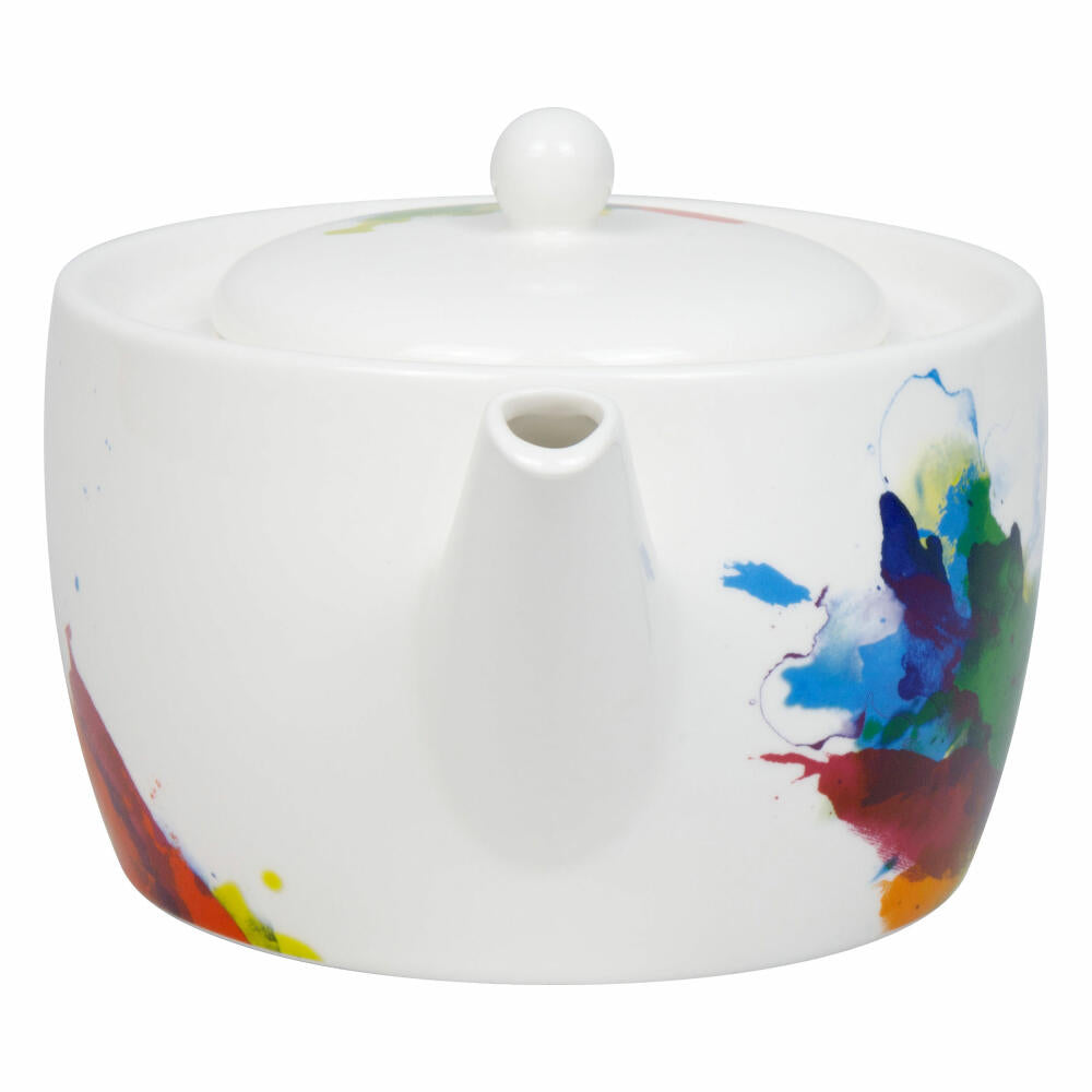 Könitz Teekanne mit Sieb On Colour flow, in Geschenkbox, Bone China, Bunt, 1400 ml, 11 5 263 1694