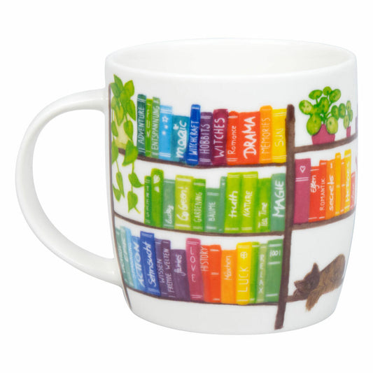 Könitz Becher Bunte Bücher, Tasse, New Bone China, Bunt, 400 ml, 11 7 275 2943