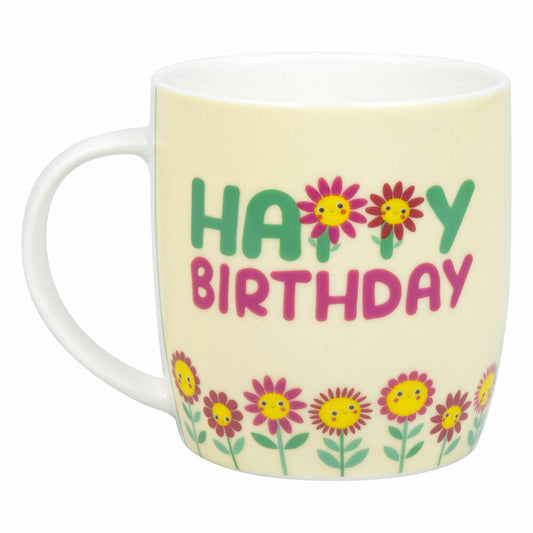 Könitz Becher Happy Birthday, Tasse, New Bone China, Gelb, 400 ml, 11 7 275 2949