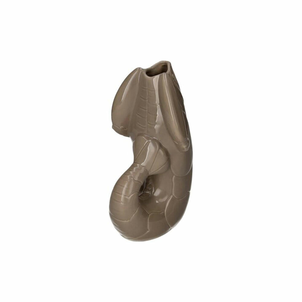 Gift Company Vase Madame Crevette S, Dekovase in Hummer-Form, Steingut, Sandstone, H 26.7 cm, 1214503029