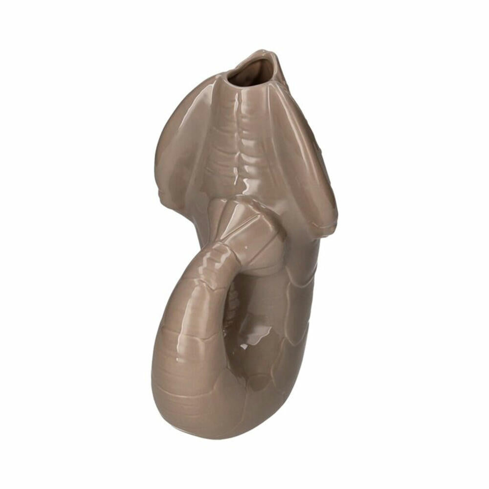 Gift Company Vase Madame Crevette L, Dekovase in Hummer-Form, Steingut, Sandstone, H 32 cm, 1214505029