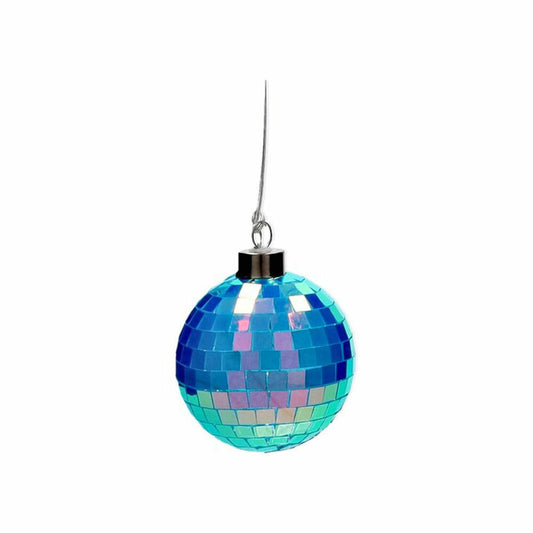 Gift Company LED-Kugel Disco, Discokugel, Weihnachtskugel, Dekokugel, Glas / Polyester, Neon Blau, Ø 8 cm, 1217903087