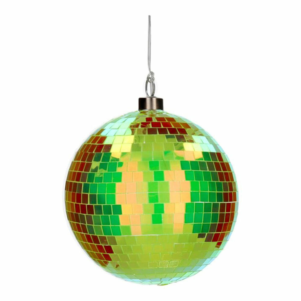 Gift Company LED-Kugel Disco, Discokugel, Weihnachtskugel, Dekokugel, Glas / Polyester, Neon Grün, Ø 15 cm, 1217905084