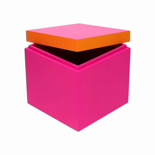 Gift Company Box Neo S, Aufbewahrungsbox, MDF, Neon Pink / Neon Orange, 13 x 13 cm, 1218003082