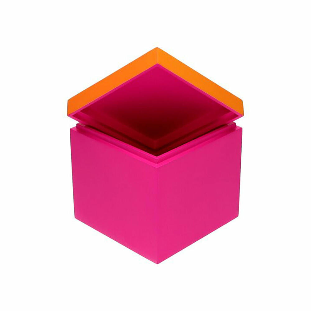 Gift Company Box Neo S, Aufbewahrungsbox, MDF, Neon Pink / Neon Orange, 13 x 13 cm, 1218003082