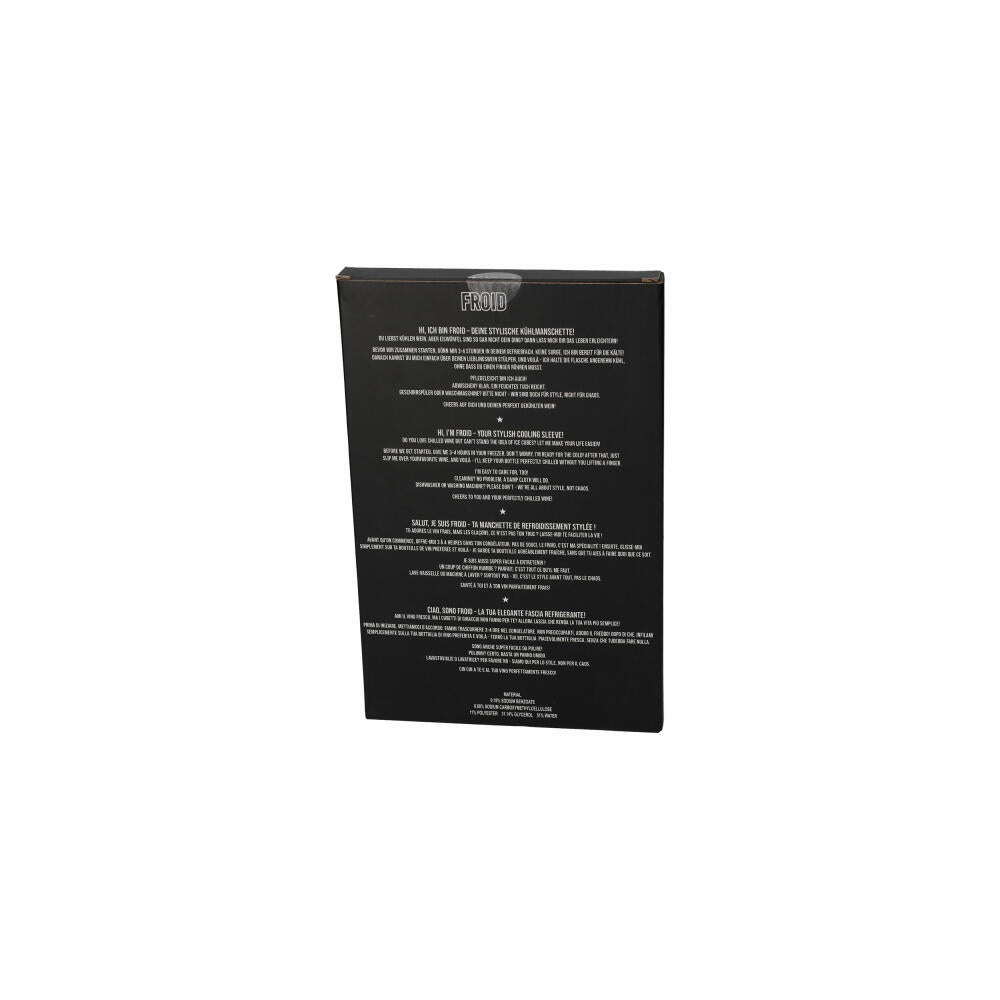 Gift Company Kühlmanschette Froid, Streifen, Flaschenkühler, Weinkühler, Schwarz / Weiß, 1219201002