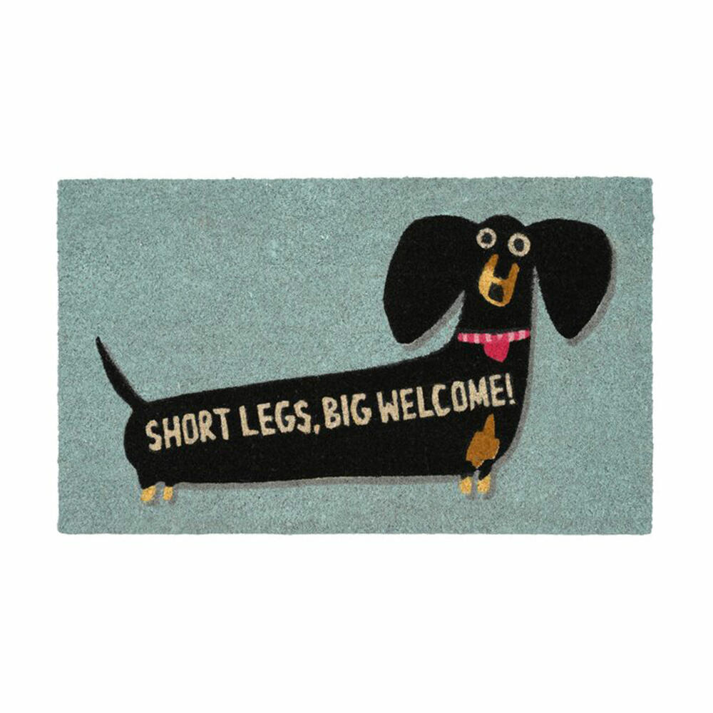 Gift Company Fußmatte Dackel, Türmatte, Schmutzfangmatte, Kokos / PVC, Blau, 75 x 45 cm, 1235801009