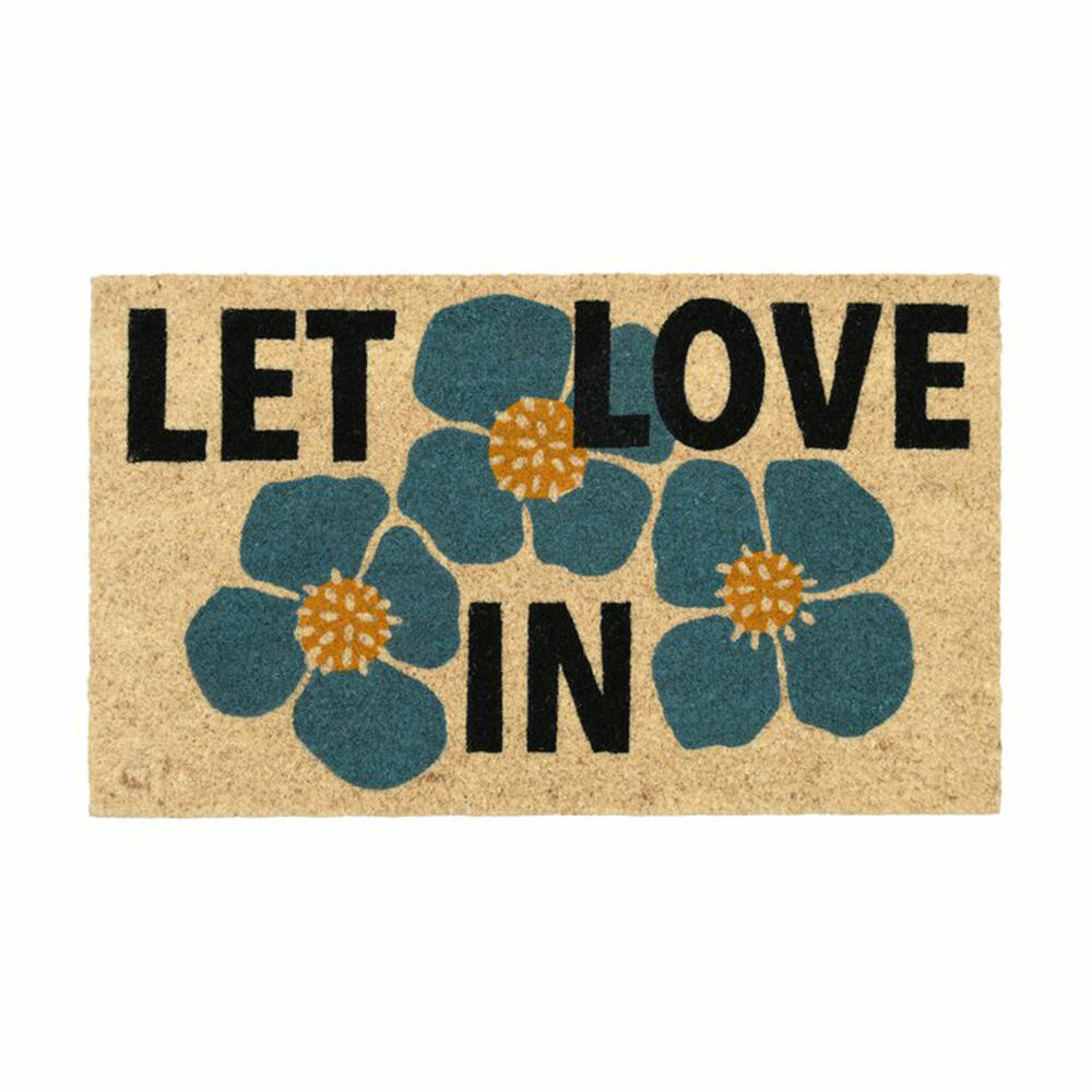 Gift Company Fußmatte Let love in, Türmatte, Schmutzfangmatte, Kokos / PVC, Natur, 75 x 45 cm, 1235701007