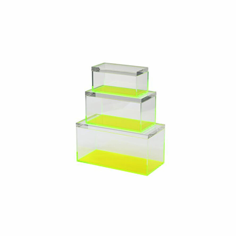 Gift Company Box Tokio, 3-tlg., mit Deckel, Aufbewahrungsbox, Acryl, Grün, 1236101008