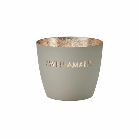 Gift Company Windlicht Madras Zweisamkeit M, Teelichthalter, Kerzenhalter, Eisen, Flannel, Gold, 8.5 cm, 1063704030