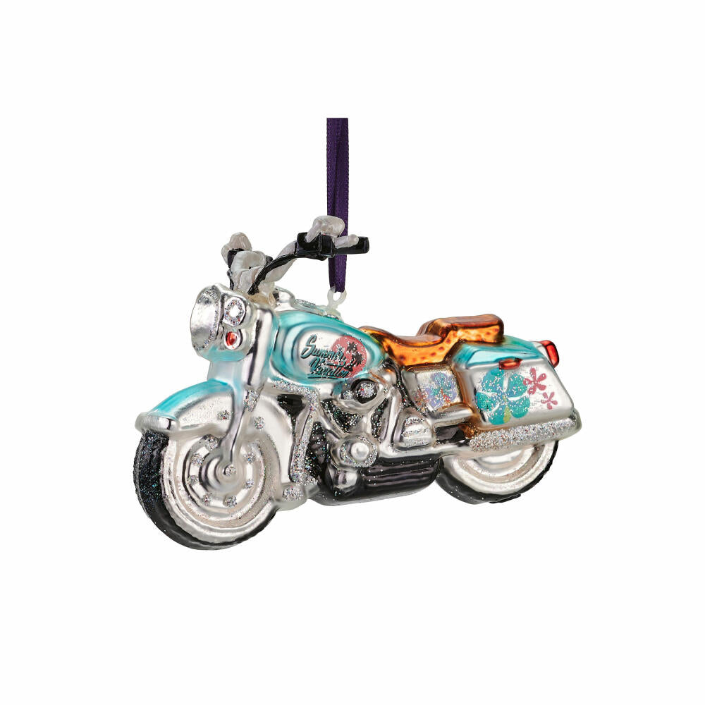 Gift Company Hänger Motorrad, Weihnachtsdeko, Anhänger, Baumschmuck, Glas, Blau, 1069301009