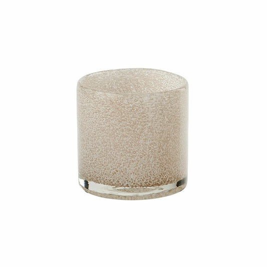 Gift Company Linen Windlicht Glitzer Bubbles, Teelichthalter, Kerzenhalter, Glas, Hellbeige, H 10 cm, 1086904005