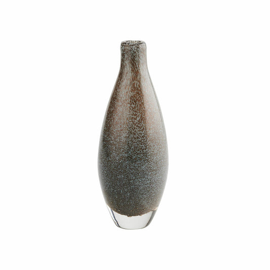 Gift Company Linen Vase Glitzer Bubbles, Schmal, Blumenvase, Tischvase, Dekovase, Glas, Grau, H 18.1 cm, 1087201004